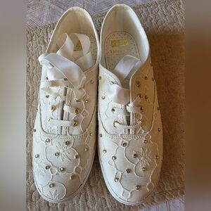 Kate Spade Keds Ivory Sz 7.5
